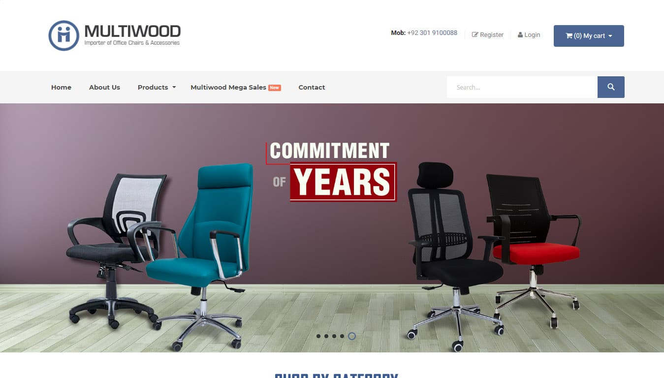 Mutiwood website - desktop view